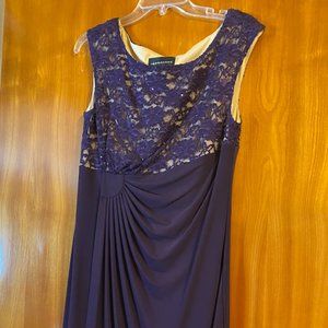 Mid-length purple lace dress
